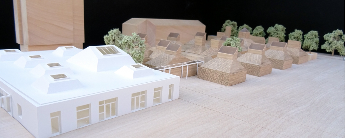 Image of Architectural Model of proposals to refurbish Grade II Listed Bromley Hall School in London Borough of Tower Hamlets
