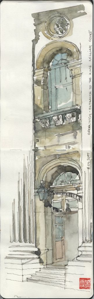 Iuliana-Elena Gavril Sketch King William Court Greenwich Entrance