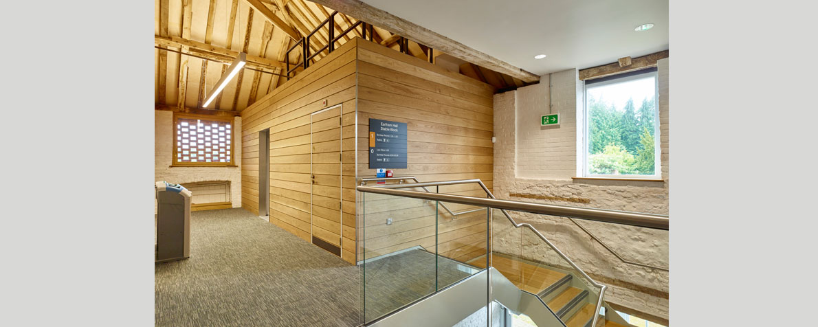 UEA Law School Refurbished Earlham Hall Outbuilding Clirculation