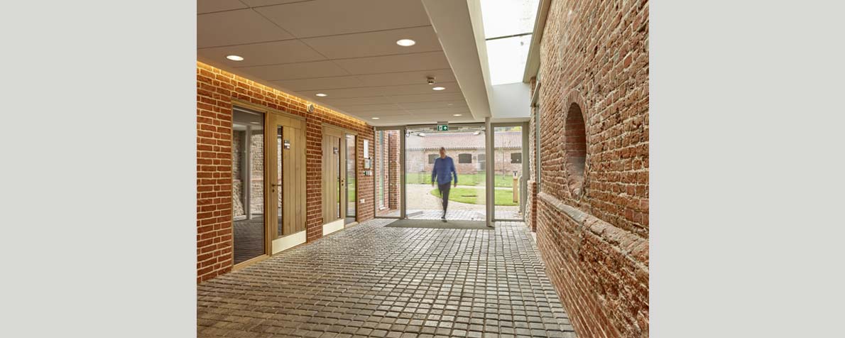 LSI Architects Earlham Hall Glazed Link