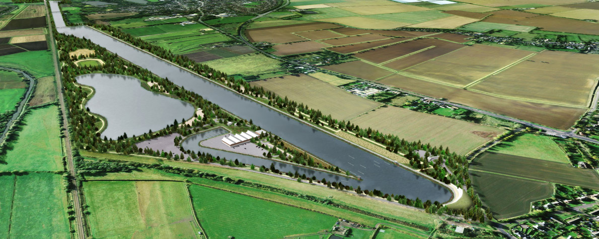 LSI Architects Cambridge Sports Lakes Aerial Visual