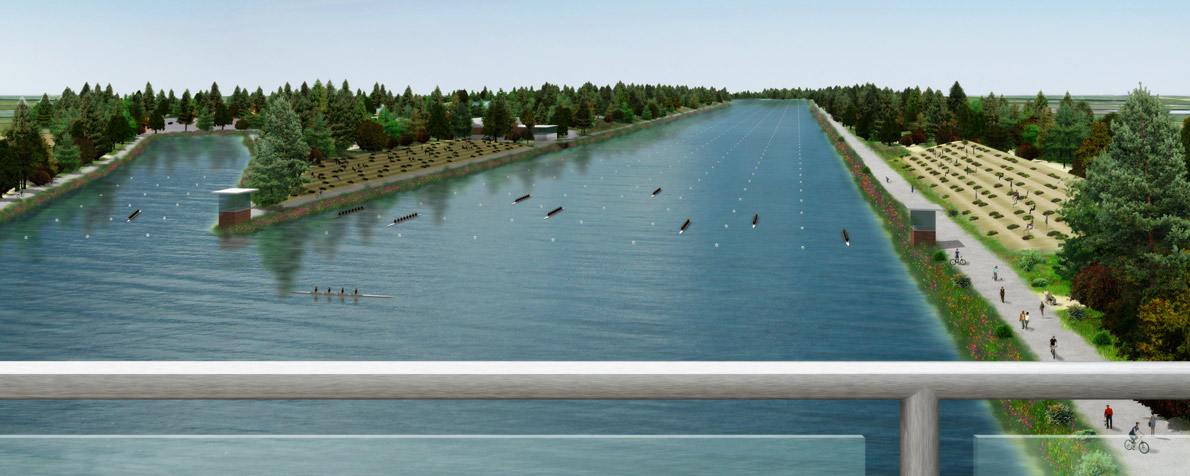 LSI Architects Cambridge Sports Lakes Aerial Visual