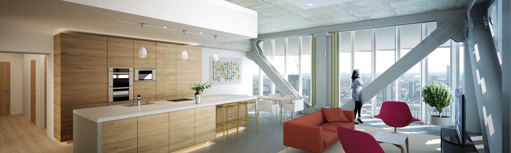 Architectural Visualisation of the Lofts at Manhattan Loft Gardens