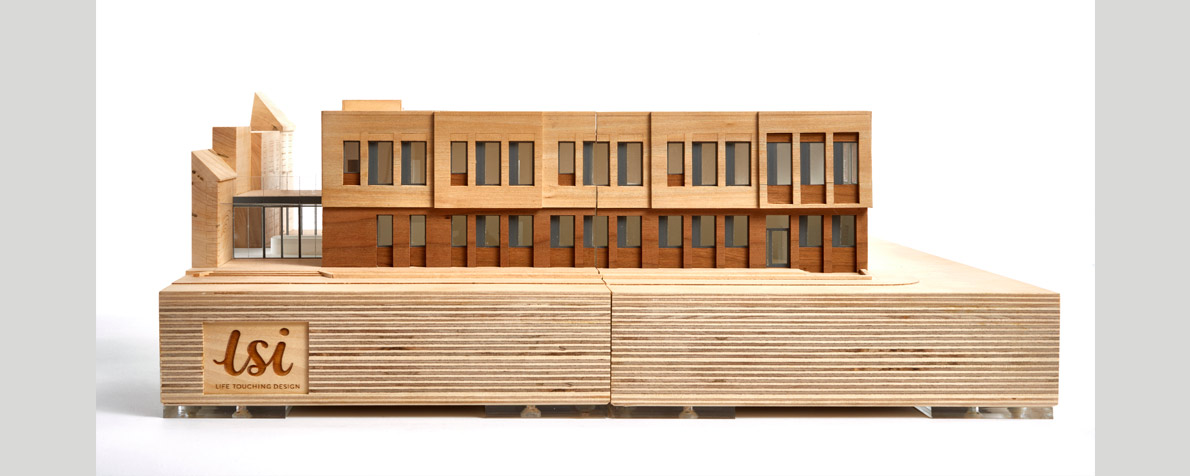 Architectural model of Proposed new building for Bridge AP Academy in Fulham