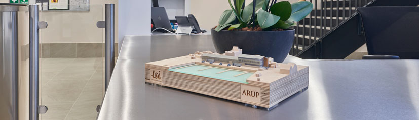 Architectural model of East Anglia One Windfarm Land Base